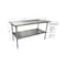 Bk Resources Flat Top Work Table Stainless Steel w/Galvanized Undershelf 60"Wx30"D VTT-6030 - alternate 2